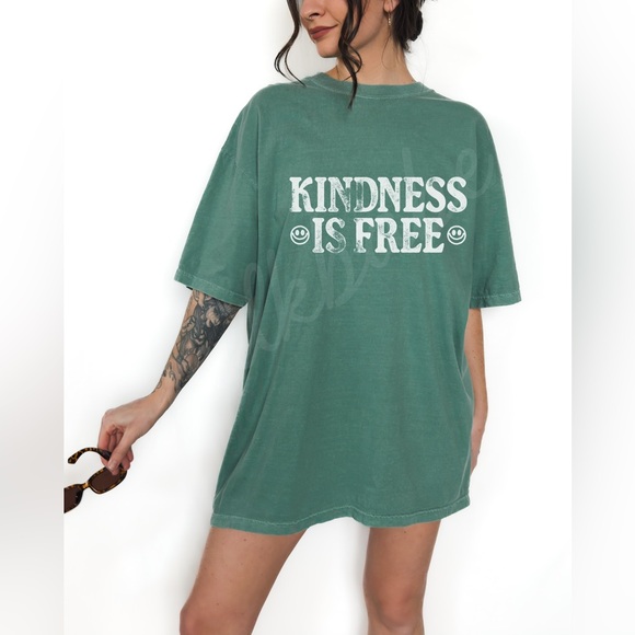 Comfort Colors Kindness Is Free Distressed Shirt - Picture 3 of 13